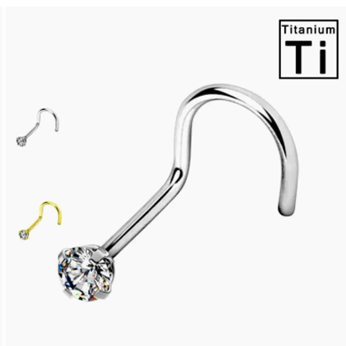 Titanium Crystal Nostril Stud – PWB-047