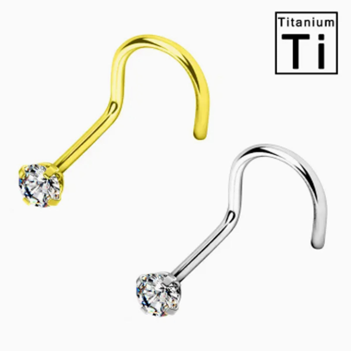 Titanium Crystal Nostril Stud – PWB-047